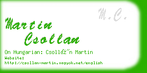 martin csollan business card